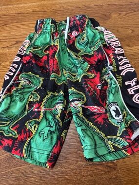 Green Dinosaur Print Boys' Athletic Shorts - Unbranded